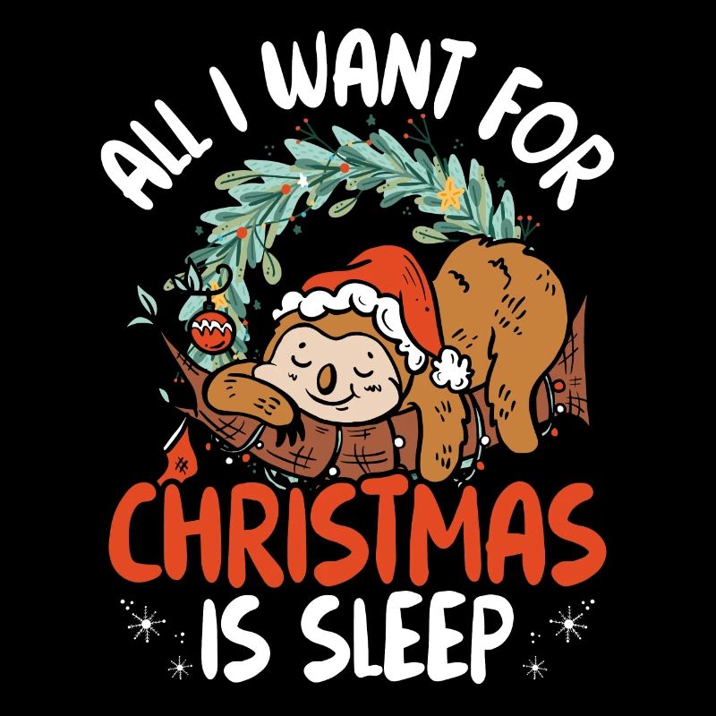 Sleeping sloth at Christmas