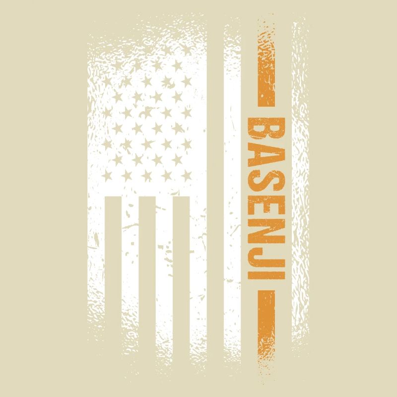 Chien Basenji Us drapeau