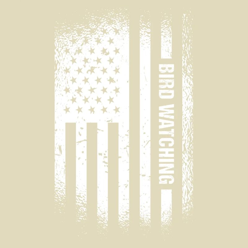Bird Watcher Us Flag Bird Watching
