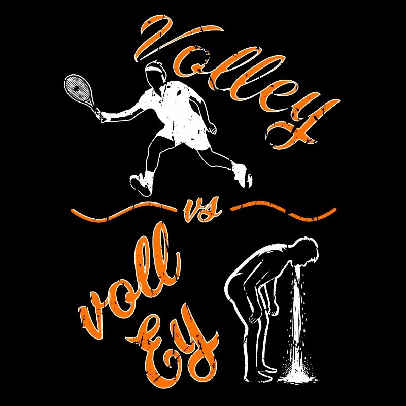 Tennis Volley oder Voll Ey Fun Design