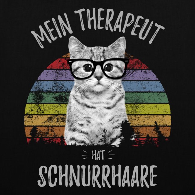 Vorschau: Therapeut Katze - Stoffbeutel