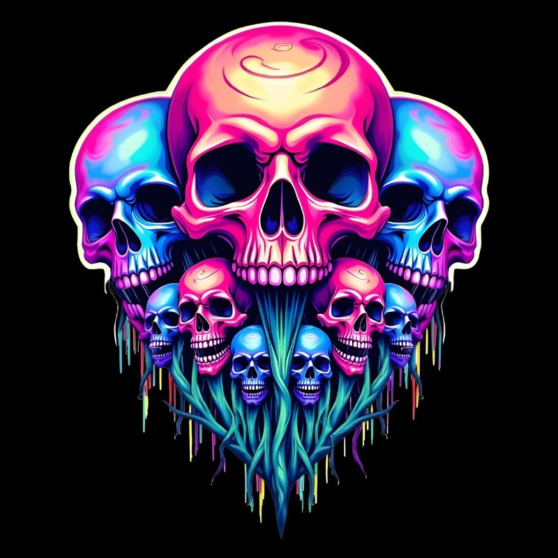 Psychedelic skull