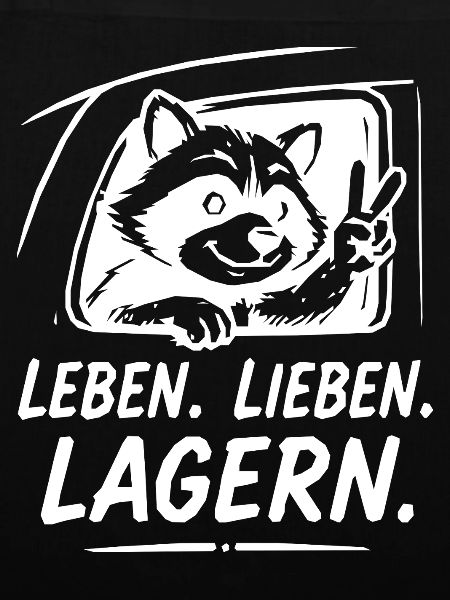 Waschbär Peace Fenster Design
