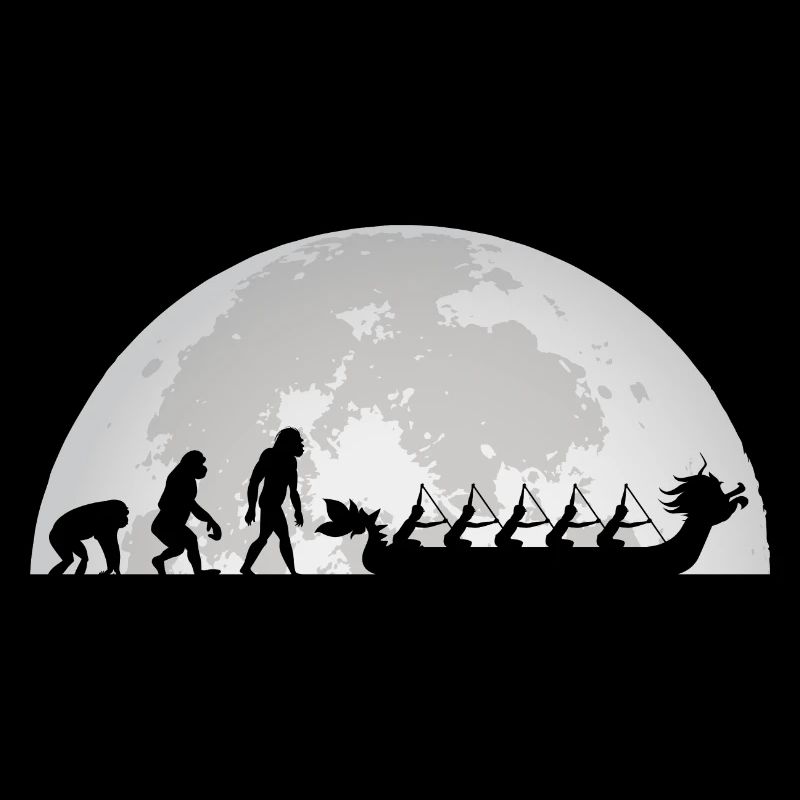 Evolution dragon boat moon full moon paddler