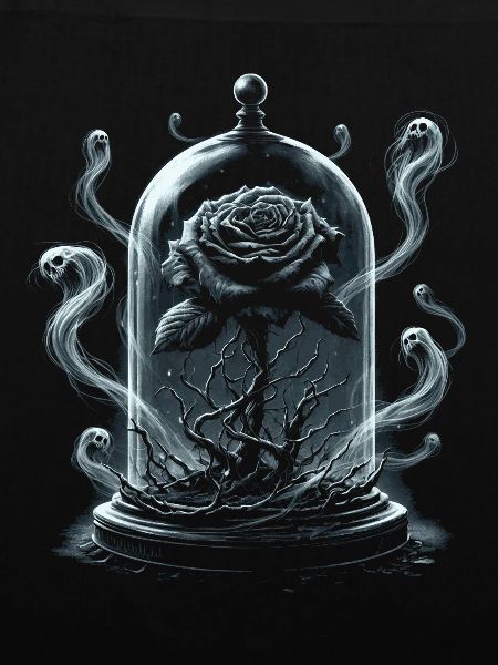 Gotische Schwarze Rose Dark Fantasy