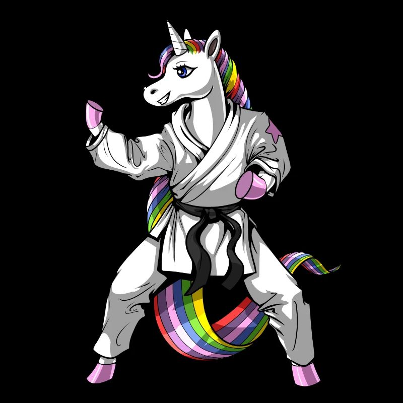 Einhorn Mädchen Karate