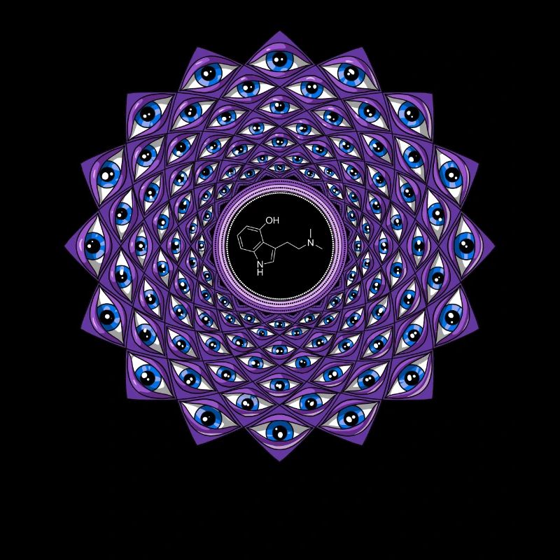 Psychedelischer DMT-Molekül-Trip