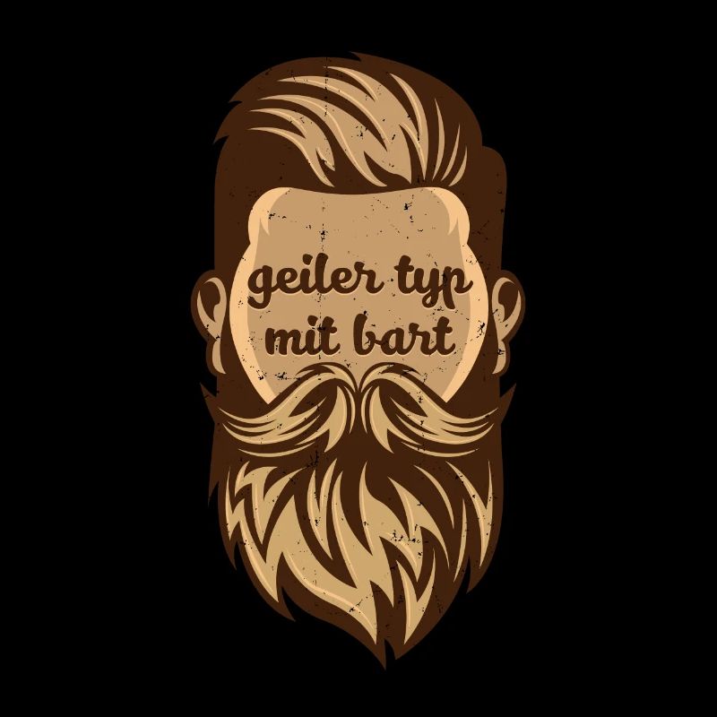 Geiler Typ mit Bart Herren Bartträger Echter Mann