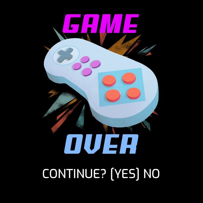 Gamer rétro disant des comme idée cadeau