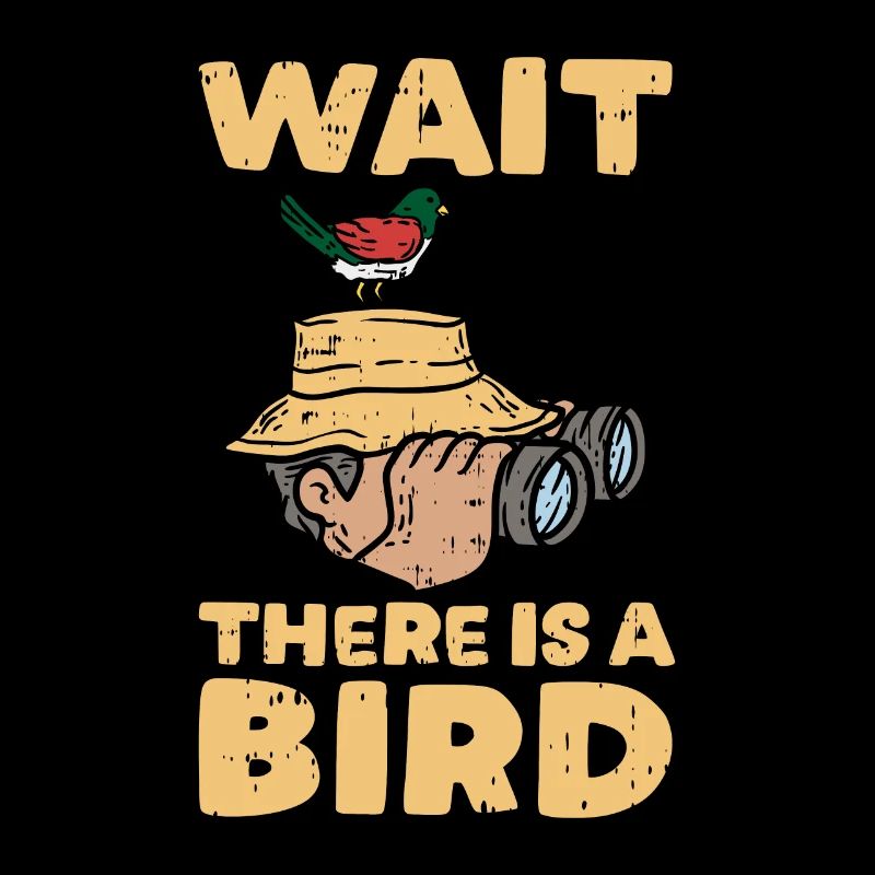 Bird Watching Binoculars Bird Illustration