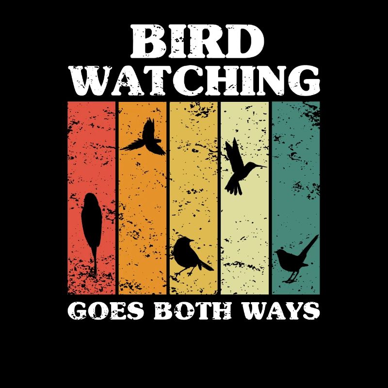 Bird Watching Binoculars Bird Illustration