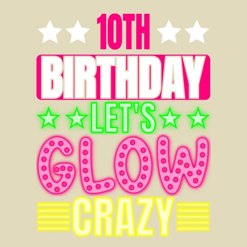 10. Geburtstag Let's Glow Crazy Buntes