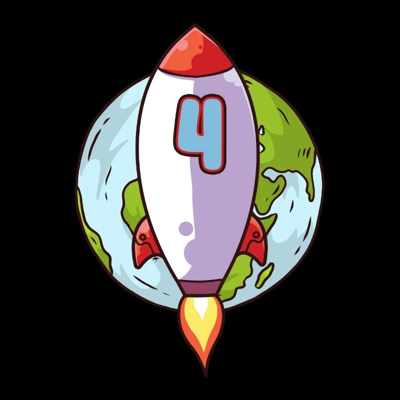 4ème anniversaire Rocket Space 4 ans Space Galaxy