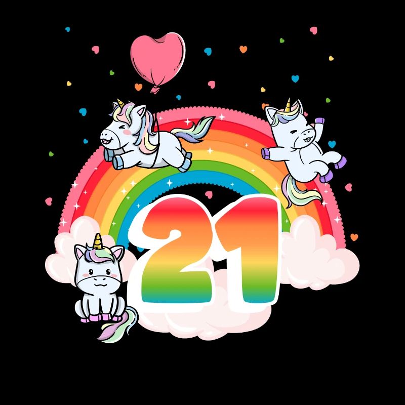 21st Birthday Rainbow Unicorn Theme