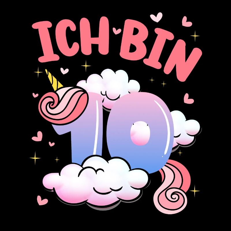 Ich Bin 10 Jahre Alt | Einhorn-thema | 10.