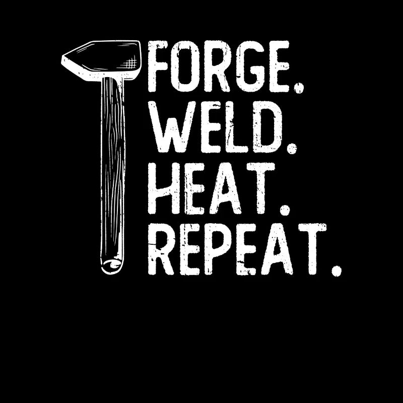 Blacksmith forge anvil metal worker funny saying