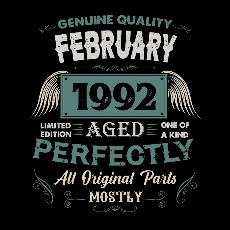 Februar 1992 Vintage Geburtstag Geschenk