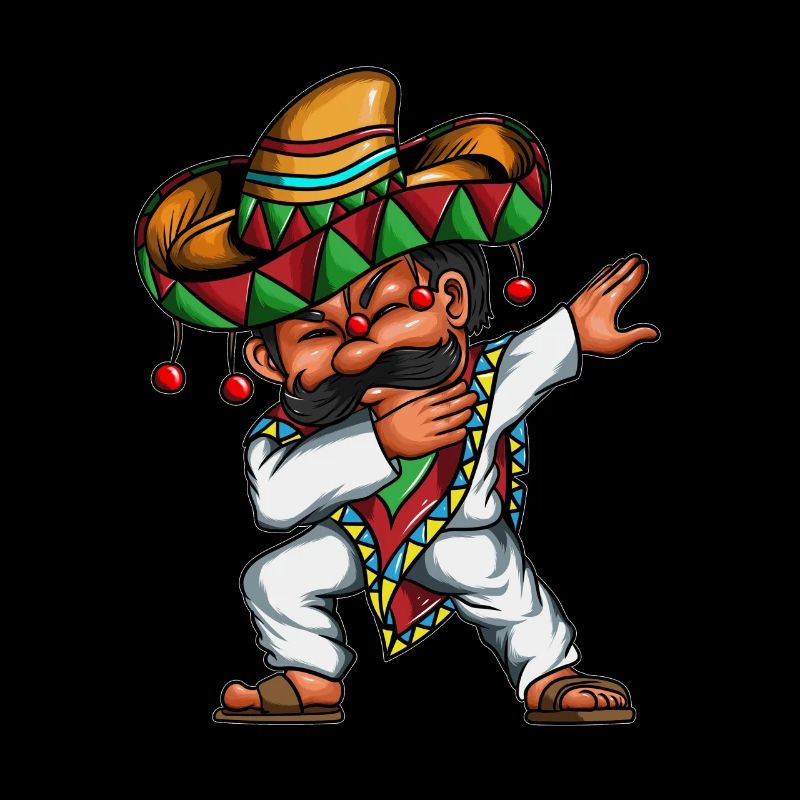 Dancing Mexican Mexico Dabbing Pocho Sobrero
