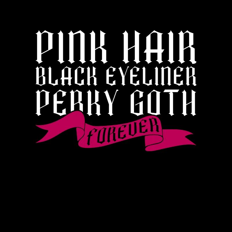 Rosa Haare Schwarzer Eyeliner - Perky Goth Forever