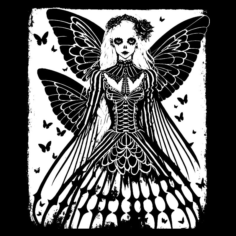 Fairycore Esthétique Squelette Fée Goth Gothique G