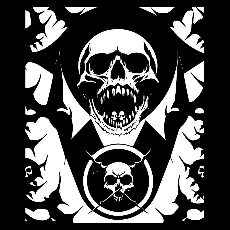 Horror Schädel Schädel Kunst Schädel Gothic Heavy Metal