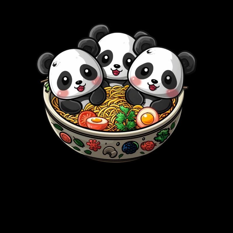 Panda Bear Ramen Panda Géant Japonais