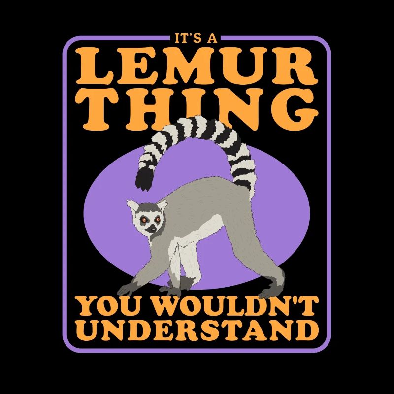 Lemur Katta Lemure Ringelschwanz Lemuren Geschenk