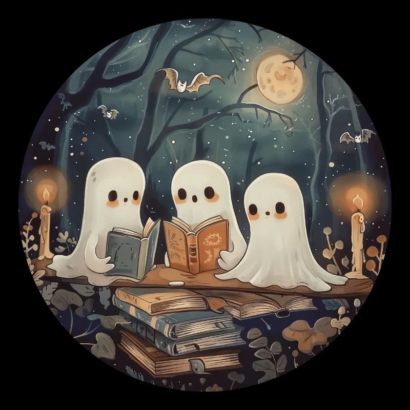 Ghosts, Reading, Book, Library, Halloween