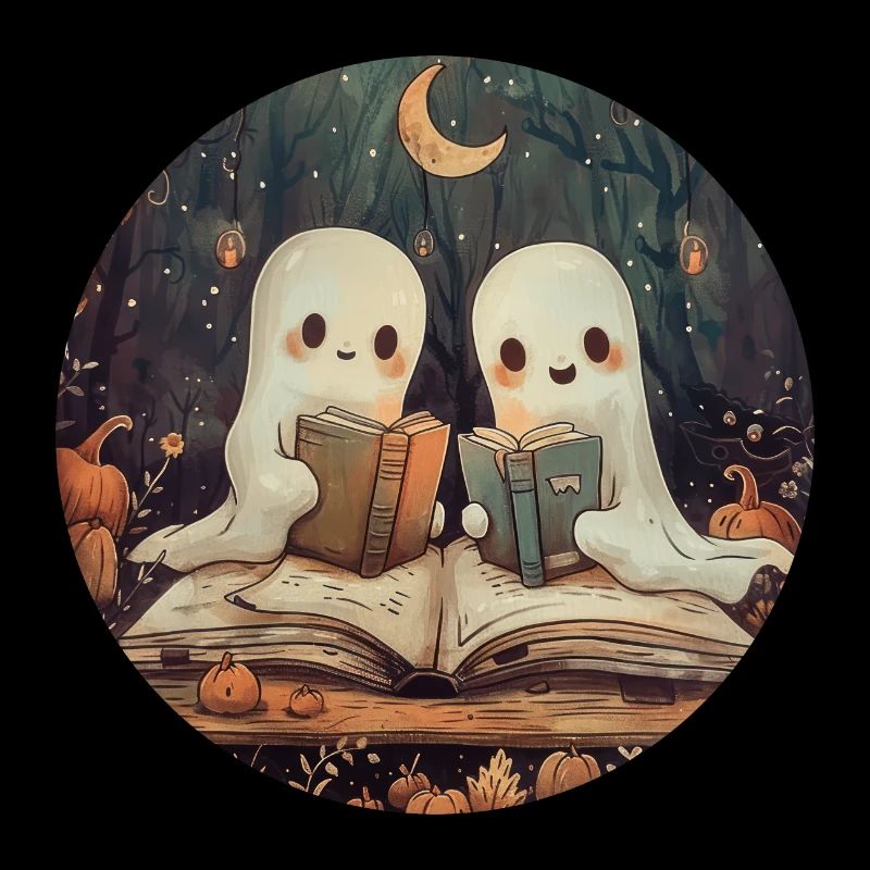 Ghosts, Reading, Book, Library, Halloween