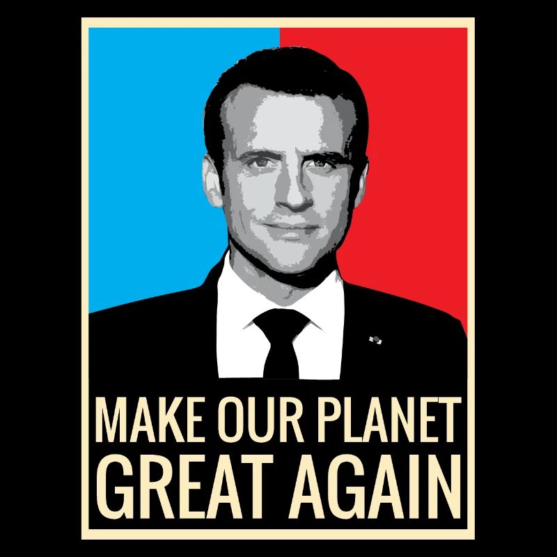 Make our planet great again macron soutien rétro