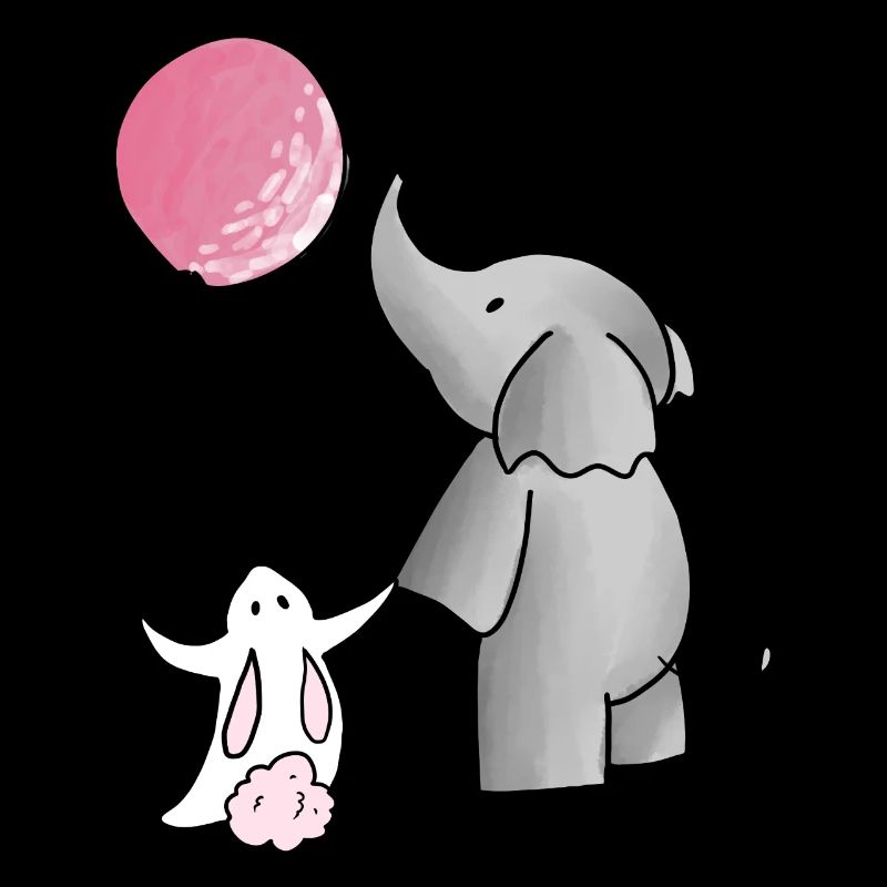 Éléphant avec lapin
