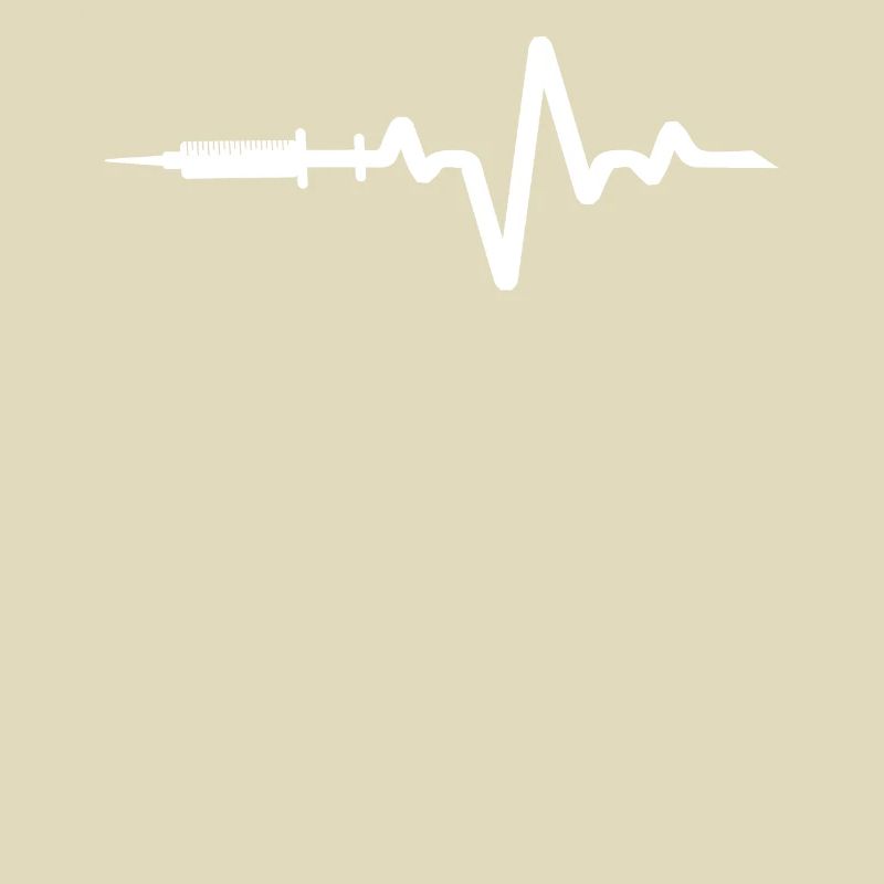 Conception de seringue blanche avec ligne ECG