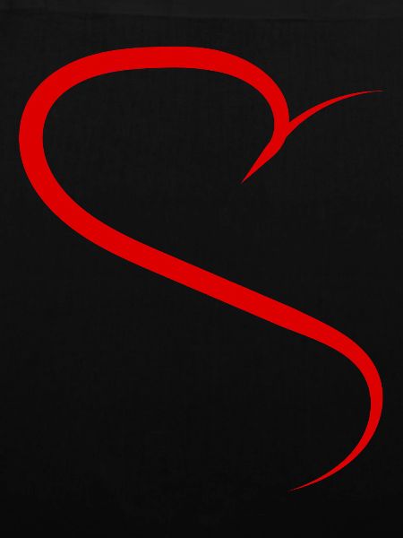 Halbes Herz Rotes Design