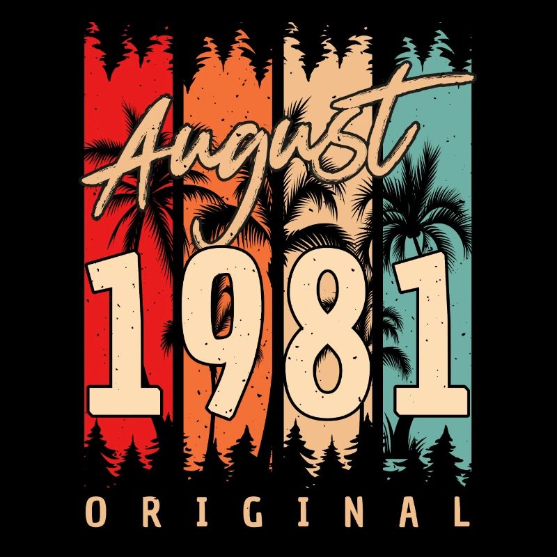 1981 In August birthday greeting