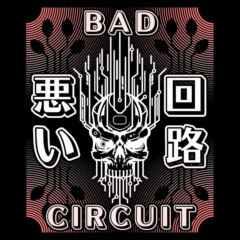 Circuit, Computer Board, Skull Saying