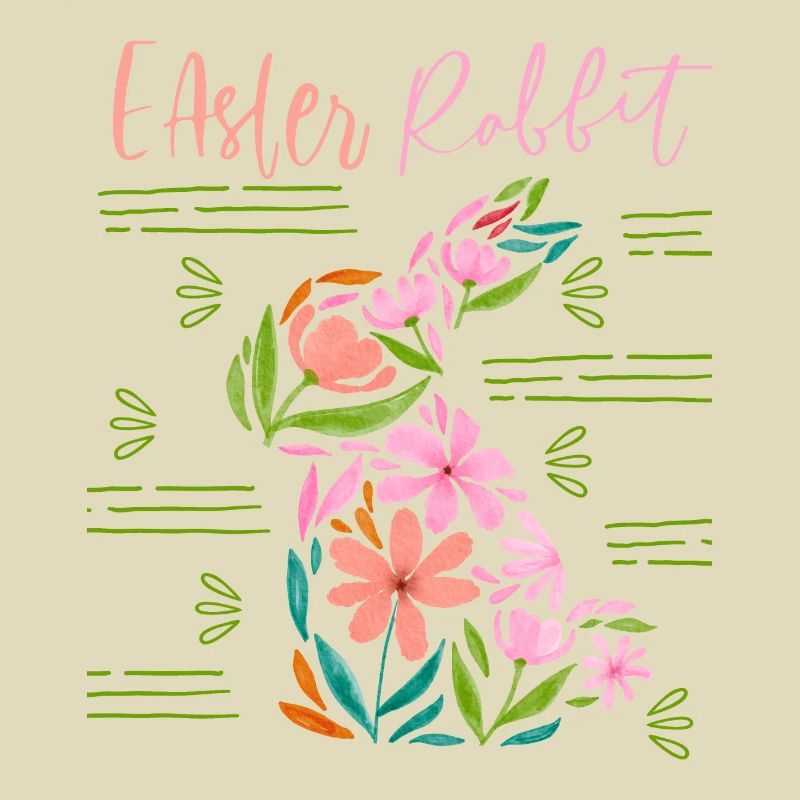 Easter , Floral Pattern, Easter Typography