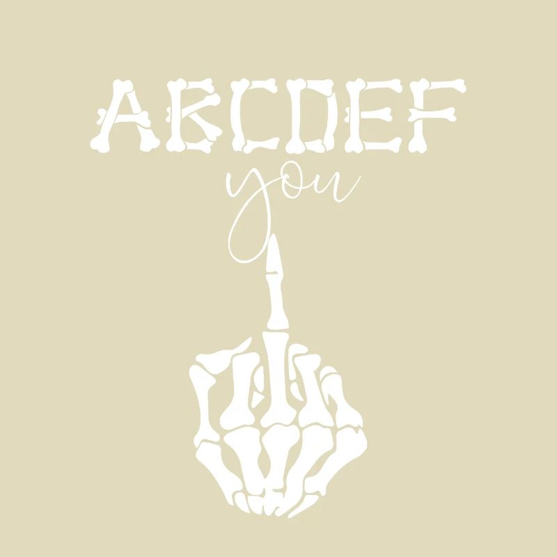 ABCDEF Mittelfinger Outfit