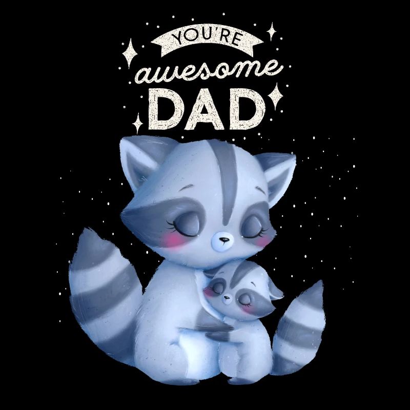 Father's Day, Daddy-Daddy, Daddy-Funny Raccoons