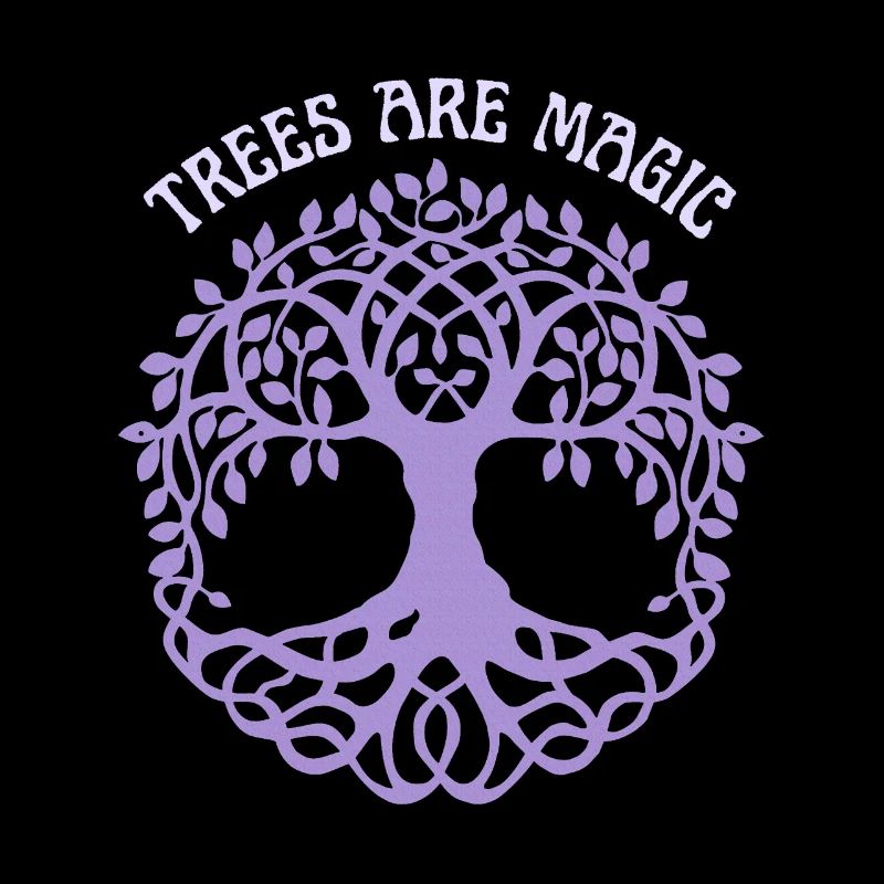 Baum-Illustration, Spruch, Lebensbaum