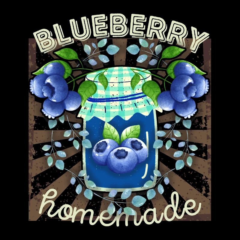 Blueberry, Blaubeermarmelade, Blaubeeren Spruch