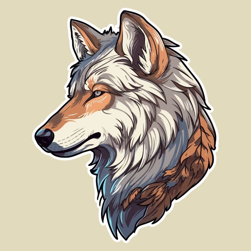 Wolf costume blue wolf head werewolf and