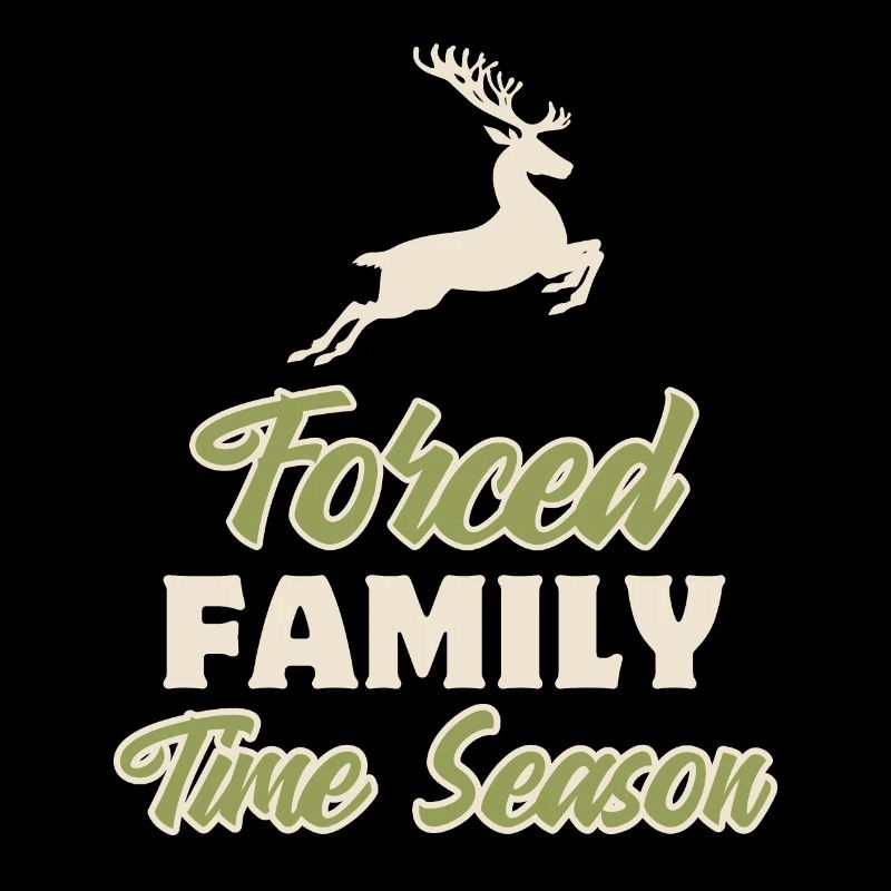 Ironischer Weihnachts-Spruch, springender Hirsch