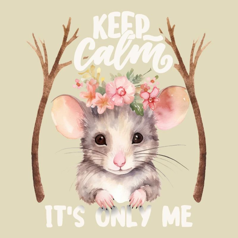Funny saying with cute mouse, mouse