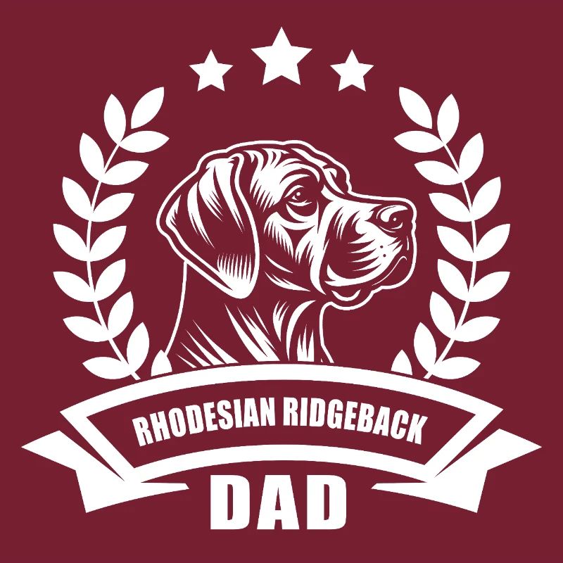 Bannière et couronne « Rhodesian Ridgeback Dad »