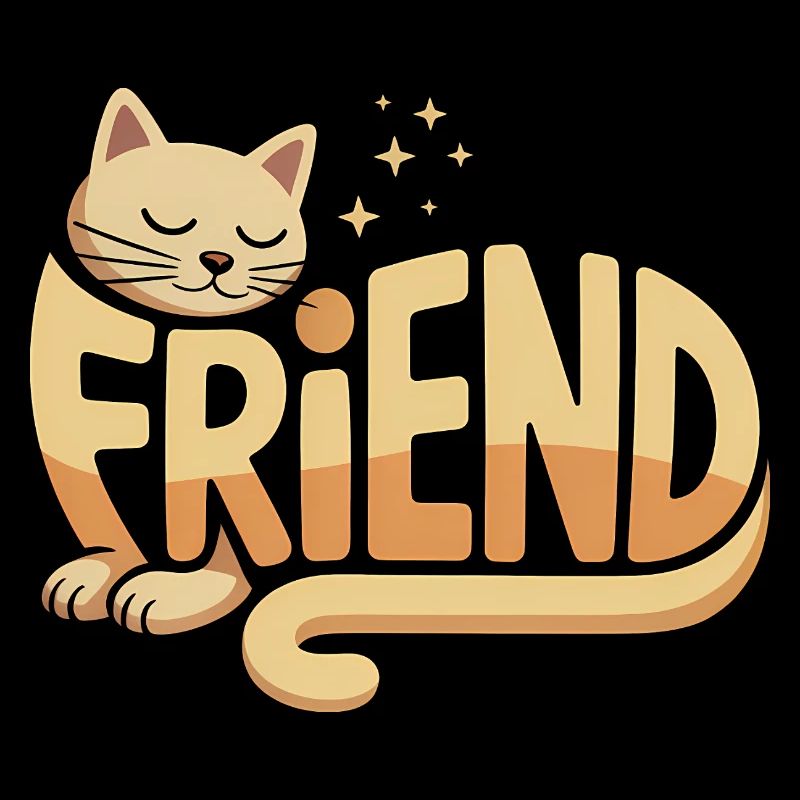 Cat Friend - Logo de chat mignon