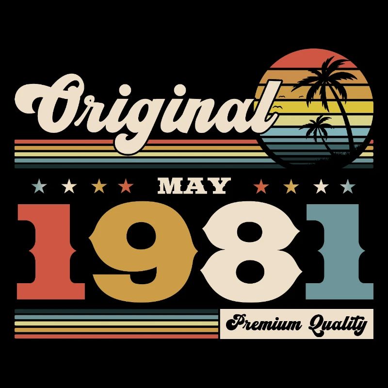 44e anniversaire Original Mai Né en 1981