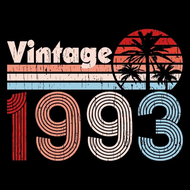 Vintage 1993 Palmen Retro Geburtstag