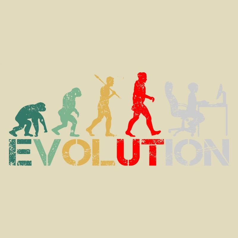 Computer Nerd Programmeur Evolution drôle