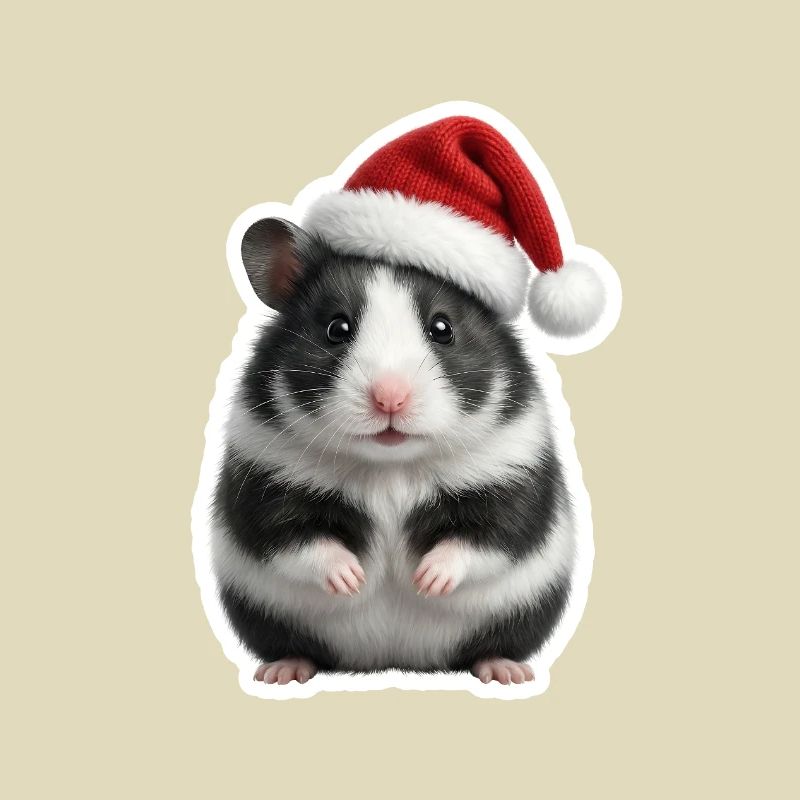 Small hamster with full cheeks
