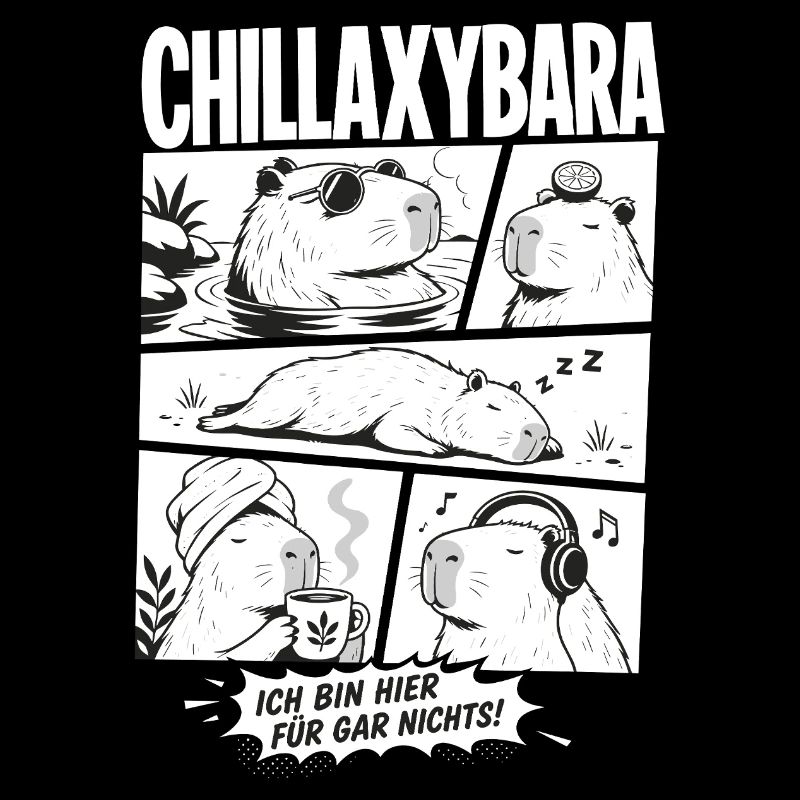 Chillax Capybara Lustiger Comic Stil